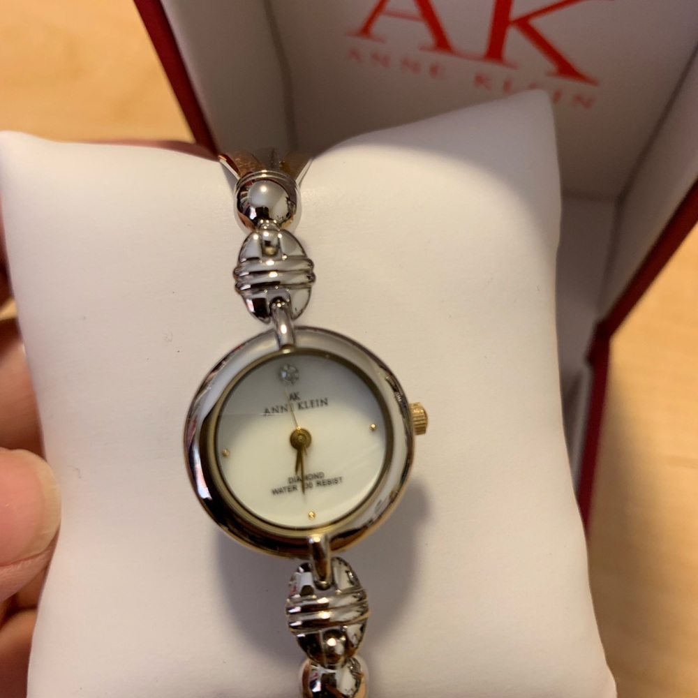 Authentic Anne Klein Tri-gold bracelet watch